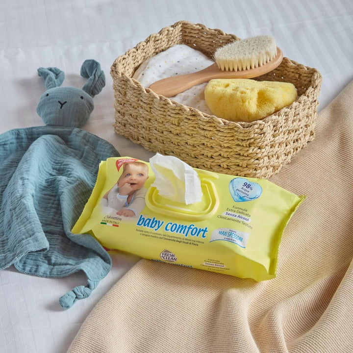 Milleusi Classic Fresh & Clean, Șervețele umede, 72 buc Servetele Umede Bebelusi Naty Shop