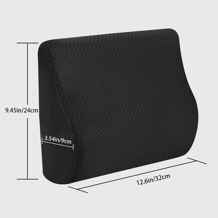 Livtribe pernă lombară auto, pernă de suport lombar din spumă de memorie, pernă ergonomică pentru spătar pentru scaune auto, scaun de birou, scaun cu rotile (negru) Perne lombare Naty Shop