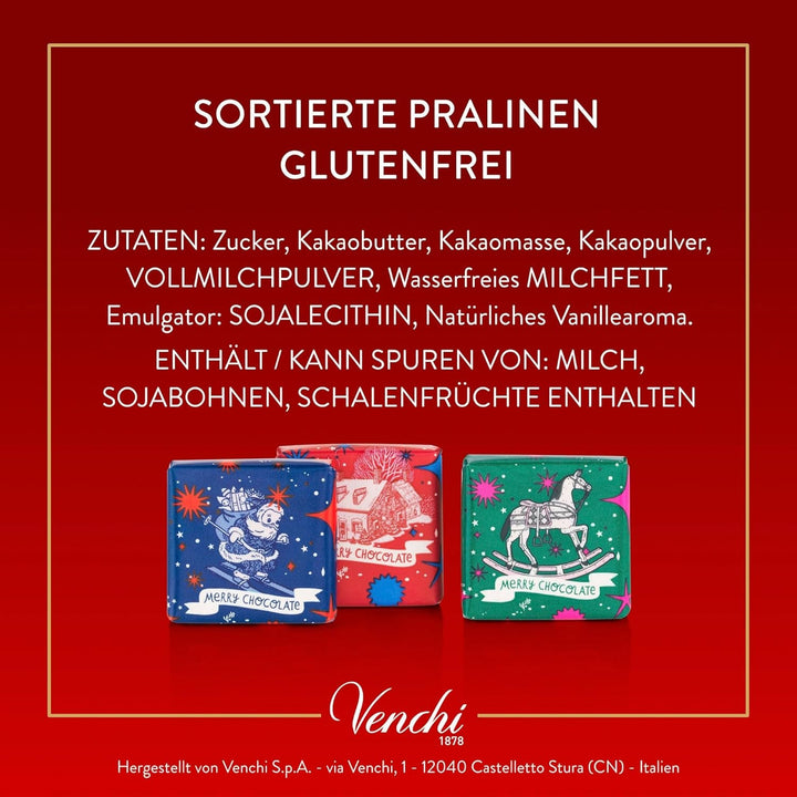 Venchi - Granblend Christmas Collection Assorted, 1 Kg - Fără gluten Bomboane de Ciocolata Naty Shop