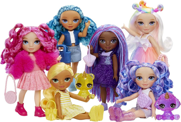 Rainbow High Littles - Opal Raine - păpușă mică, mobilă - păpușă mare de 14 cm în culorile curcubeului cu geantă și unicorn magic - pentru copii și colecționari Papusi Naty Shop