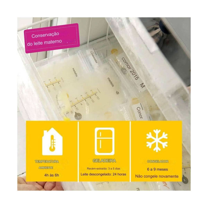Saci de depozitare a laptelui matern Medela 25 buc, aprox. 200 ml, albe (versiunea în spaniolă) Accesorii Hrana si Alaptare Bebe Naty Shop