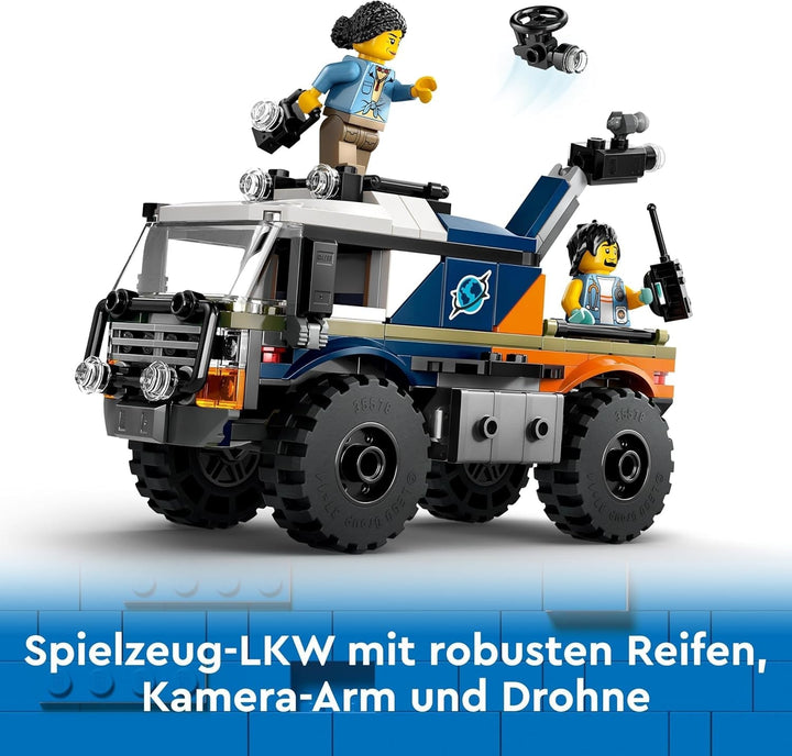 Camion LEGO City Jungle Explorer, set de construit și jucat pentru copii de peste 6 ani, cadou grozav pentru ziua de naștere, camion de jucărie, cu 3 minifigurine Adventurer și tigru 60426 Seturi de constructie Besuche den LEGO-Store