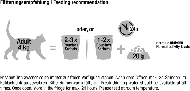 LEONARDO Fresh Pouch [16X70G Pui cu fâșii de carne] Pulled Beef | Hrană umedă fără cereale pentru pisici | Hrană completă pentru pisici