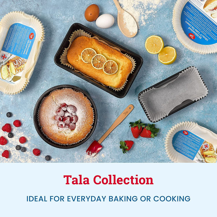Tala Mini-Kuchenformen, Dekorativ, Antihaftend, Gugelhupf-Form, Gleichmäßige Hitzeverteilung, Gerillte Form, Karbonstahl, Breite, Flache Griffe, Spülmaschinen Und Gefrierschrankfest, 2 Stück Matrite si tavi pentru copt Naty Shop