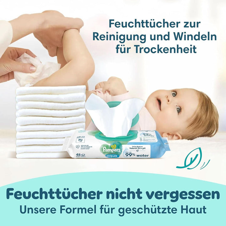 Pampers Baby Nappies Pantaloni mărimea 5 (12-17Kg) Premium Protection, Junior cu buzunar Stop and Protect, 144 scutece Panty Mama si Copilul Naty Shop