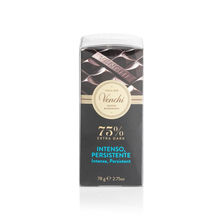 Venchi, Set de 6 tablete de ciocolată neagră extra 75%, 468 grame Bomboane de Ciocolata Naty Shop
