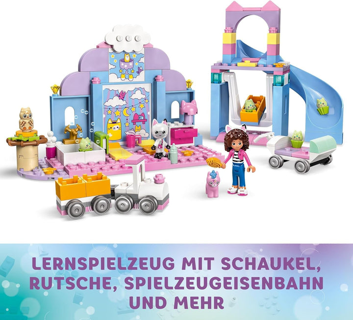 LEGO 4+ Gabby's Dollhouse Gabby's Little Kitty Ears, set cu animale pentru jocuri de rol, jucărie pentru copii cu tobogan și figuri, cadou pentru fete și băieți, jucărie pentru jocuri creative 10796 Seturi de constructie Besuche den LEGO-Store