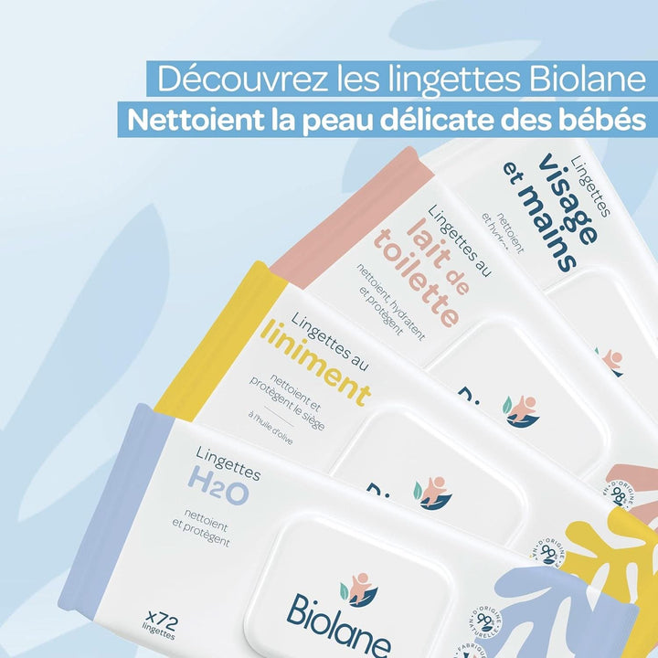 Servetele de curatare pentru bebelusi BIOLANE Apa pura - Pentru piele sensibila - De la nastere Servetele Umede Bebelusi Naty Shop