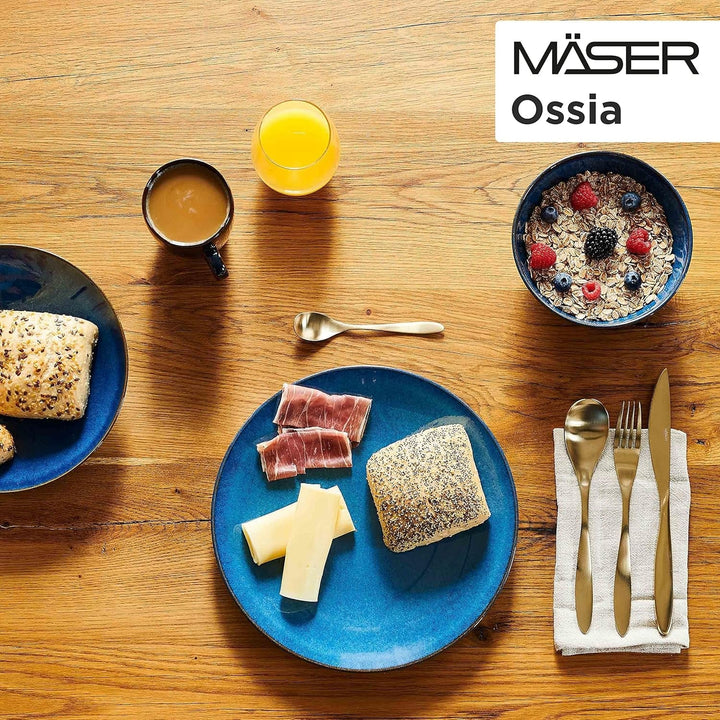 MÄSER Frühstücksset, Keramik OSSIA, Königsblau Seturi vesela masa Naty Shop