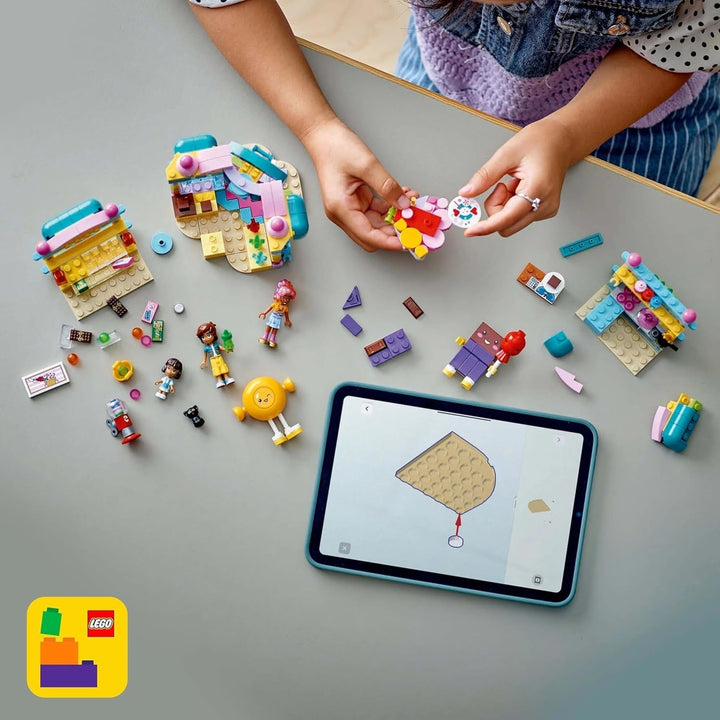 LEGO Friends Heartlake City Shop, set de joacă pentru fete cu vârsta peste 6 ani, joc de rol cu 2 mini-doll-uri, jucărie cu micro-doll și pisică 42649 Seturi de constructie Besuche den LEGO-Store