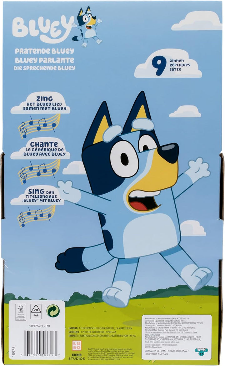 Jucărie de pluș Bluey cu efecte sonore, jucărie de pluș funcțională, jucărie de pluș interactivă, jucărie de pluș vorbitoare, jucărie de pluș (33 cm) Papusi Naty Shop