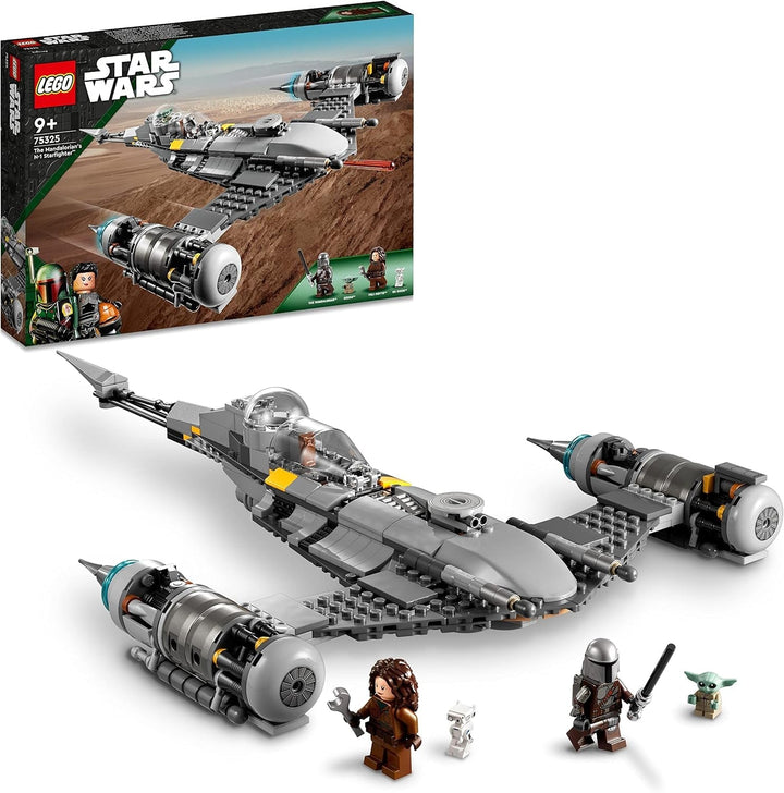 LEGO Star Wars Luptătorul Mandalorian N-1 din Cartea lui Boba Fett, jucărie construibilă cu navă spațială, set de 4 personaje, inclusiv figura Baby Yoda 75325 Seturi de constructie Besuche den LEGO-Store Singur