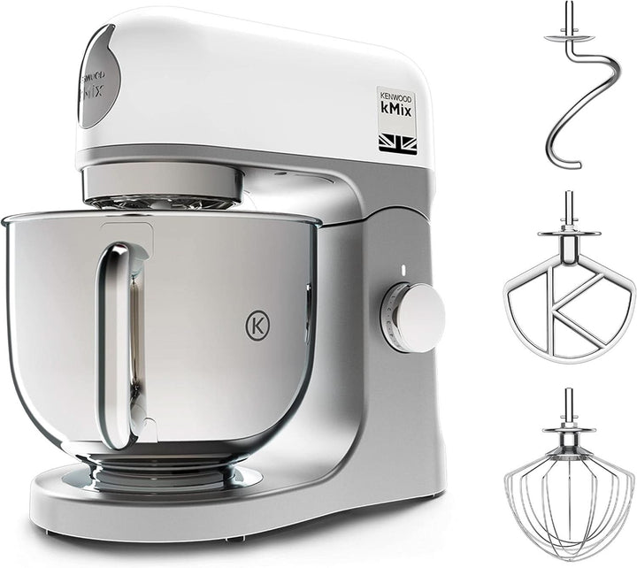 Kenwood Kmix KMX750BK Küchenmaschine, 5 L Edelstahl Schüssel, Safe-Use-Sicherheitssystem, Metallgehäuse, 1000 Watt, Inkl. 3-Teiligem Patisserie-Set Und Spritzschutz, Schwarz, 240X385X355 Naty Shop