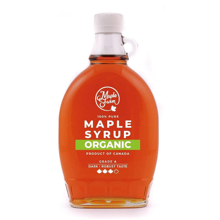 Maplefarm - Sirop de arțar organic pur canadian închis, grad A, închis, aromă puternică - 250 ml Indulcitori Naty Shop 500 ml