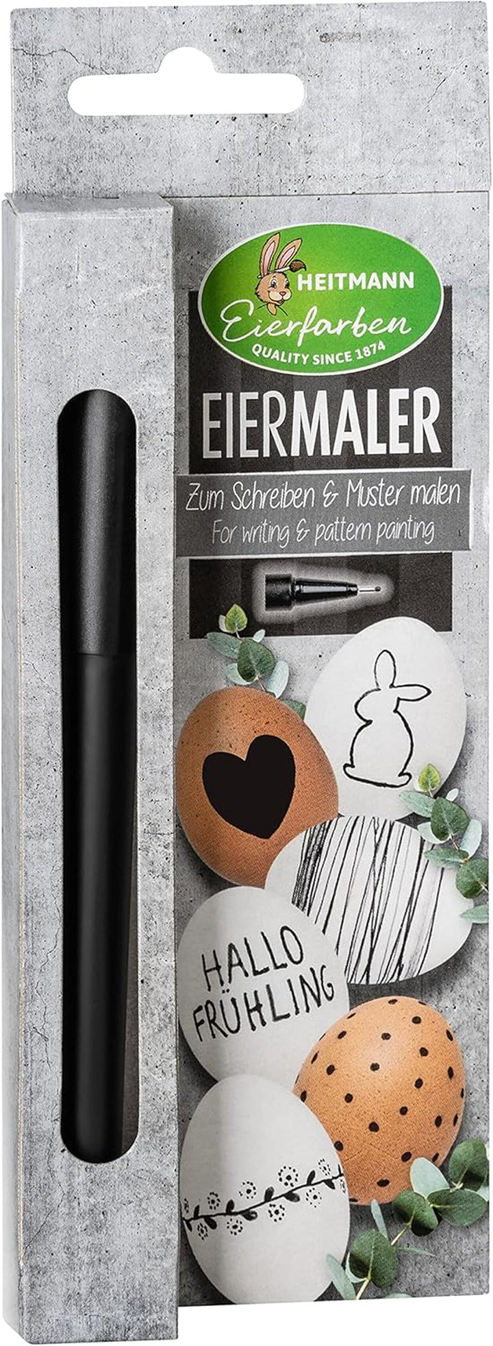 Heitmann Eierfarben - Eiermaler Pastell - 4 Malstifte in Rosa, Grün, Blau Und Lila Coloranti Alimentari Naty Shop Schwarz