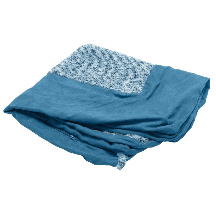 Pat pentru pisici de interior, lavabil, cu role de gât detașabile, pentru animale de companie de până la 4,1 kg – Covoraș de pluș cu imprimeu de diamant – Gri, mărimea S