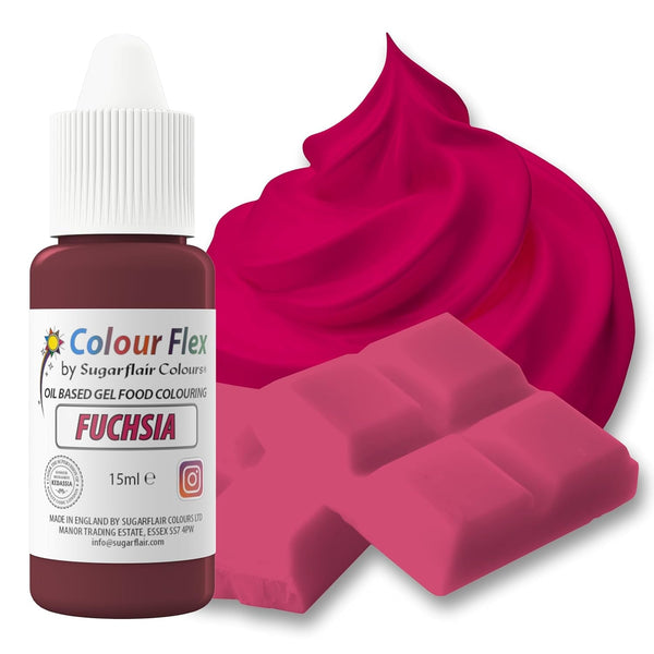 Sugarflair Colourflex Colorant alimentar pe bază de ulei Fuchsia, 15 ml Coloranti Alimentari Naty Shop Default Title