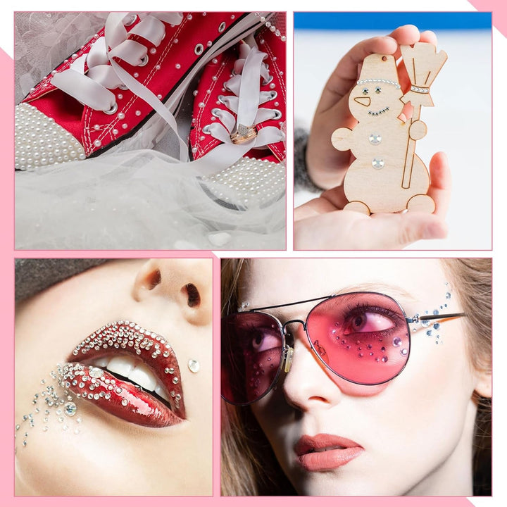 5820 Stück Strasssteine Nägel, Glitzersteine Nägel Und Halbrunde Perlen, AB Kristall Rhinestones, Flatback Nagel Steine Mit Pinzette Und Stift Für Nagel/Diy (Mehrere Größen Und Farben)