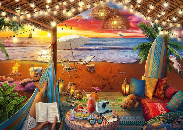 Ravensburger Puzzle 16795 - Apus de soare pe plajă - 500 Piece Puzzle pentru adulți și copii de la 10 ani, cu piese de puzzle mai mari [Exclusiv pe Amazon] Puzzle Naty Shop Singur