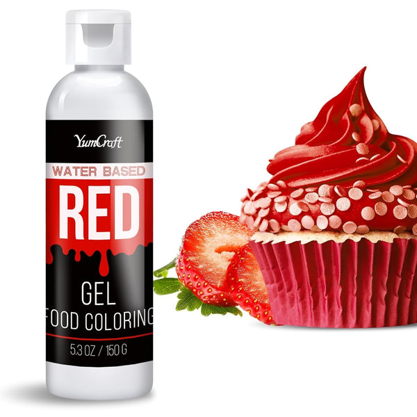 Colorant alimentar gel, foarte concentrat, 150 grame sau 236 ml Coloranti Alimentari Naty Shop Rosu 236 mililitri