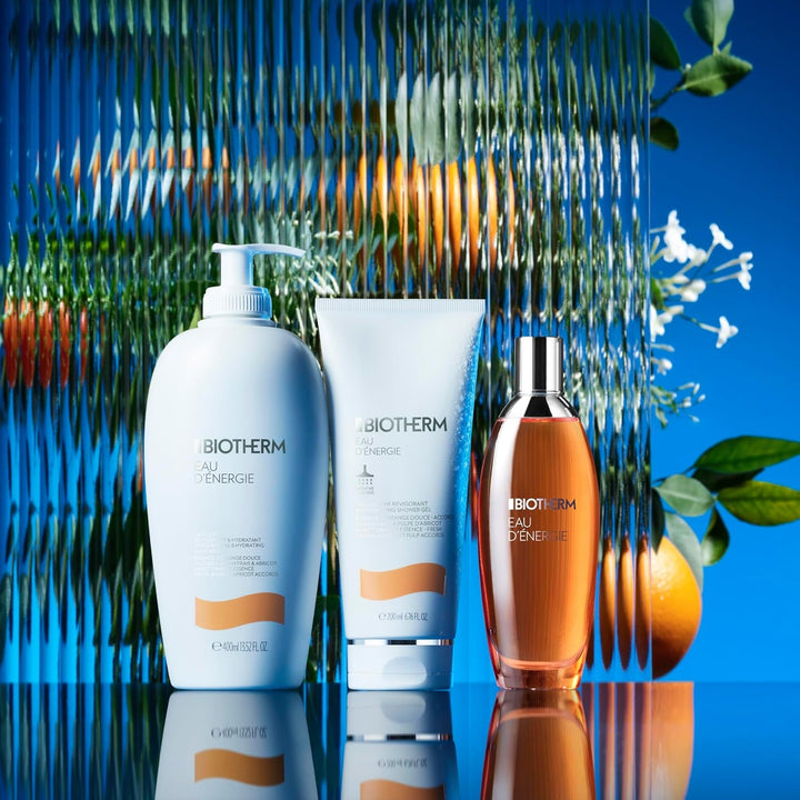 Biotherm Eau D'Energie Eau De Toilette, parfum revigorant pentru îngrijirea corpului pentru femei, parfum de corp cu esențe fructate de portocală, mandarină și lămâie, revitalizează și împrospătează intens pielea