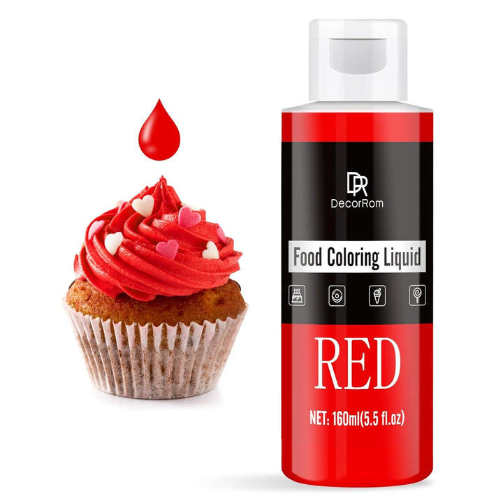 DecorRom, coloranti alimentari lichizi, 160 ml, diverse culori Coloranti Alimentari Naty Shop Rosu