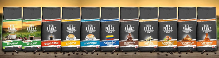 Der-Franz Espresso Coffee, Intensitate 5/5, Arabica și Robusta, boabe întregi, 4 X 1000 G Cafea Naty Shop