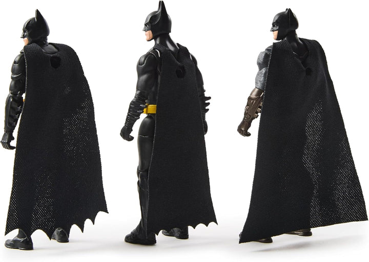 Set Ultimate Batman cu 3 figurine Batman (10 cm) din filmele Batman Returns, The Dark Knight și Batman V. Superman. De la 3 ani Action figures Naty Shop