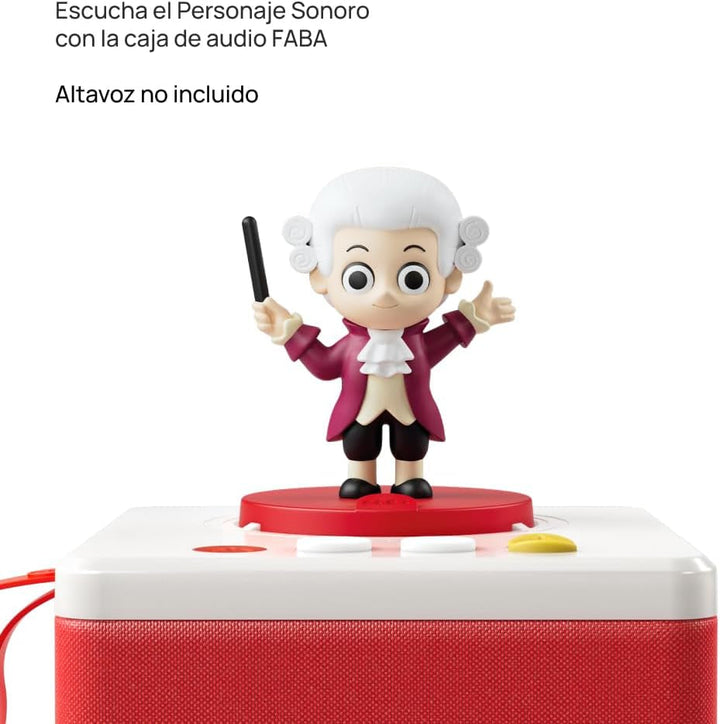 Personaj sonor - simfonie dulce de Mozart - cântece - jucărie, conținut educațional, spaniolă, copii de la 0 ani, multicolor, FFL30003 Jucarii Bebe Naty Shop