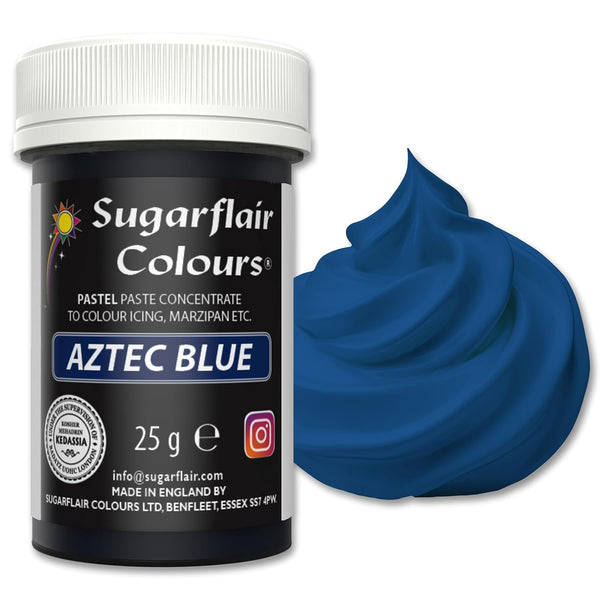 Sugarflair Lebensmittelfarbe Pasta Pastel Aztec Blue, Pasta Lebensmittel Farbe Für Fondant Und Marzipan, Spectral Concentrated Paste Colours - 25G Coloranti Alimentari Naty Shop Default Title