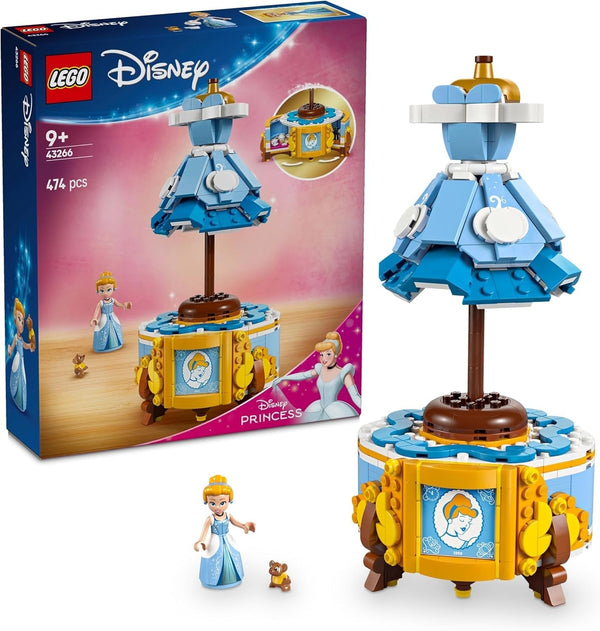 LEGO Ç€ Rochia prințesei Disney Cenușăreasa, jucărie pentru băieți și fete de la 9 ani - include un cuier pentru rochii, o mini păpușă Cenușăreasa și o figurină de șoarece - Playset creativ 43266 Seturi de constructie Besuche den LEGO-Store Titlu implicit