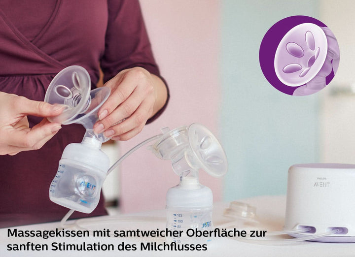 Pompa electrică dublă pentru sân Philips Avent SCF334/02 Accesorii Hrana si Alaptare Bebe Naty Shop
