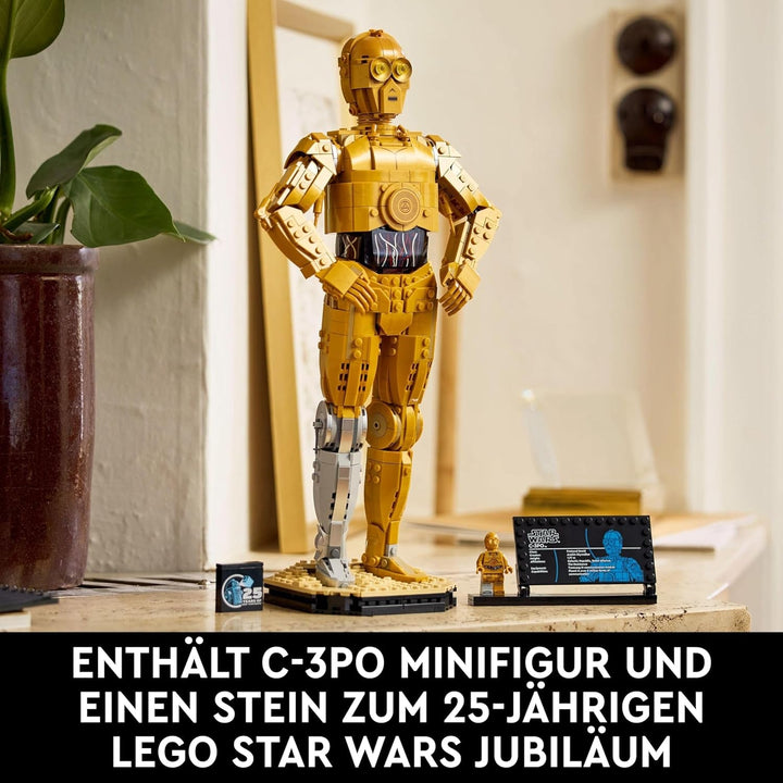 LEGO Star Wars C-3PO B, droid construibil, model de colecționat, construit și expus, idee de cadou nostalgic pentru adulți și fani, piesă de colecție, Playset fantezie 75398 Seturi de constructie Besuche den LEGO-Store