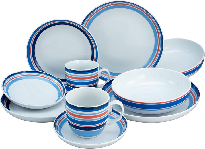 Creatable, 22901, Serie Allround - COAST LINE, 10-Teiliges Geschirrset, Kombiservice Aus Porzellan, Spülmaschinen- Und Mikrowellengeeignet, Made in Europe Seturi vesela masa Naty Shop Default Title