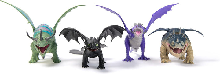 Dreamworks How to Train Your Dragon, 22cm lungime dragon de bază figura Toothless, jucărie pentru copii cu vârsta de 4+ Action figures Naty Shop