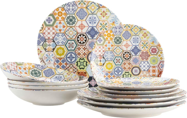 MÄSER Seria Amarante, serviciu de masă pentru 4 persoane din 12 piese cu decor special Seturi vesela masa Naty Shop Default Title