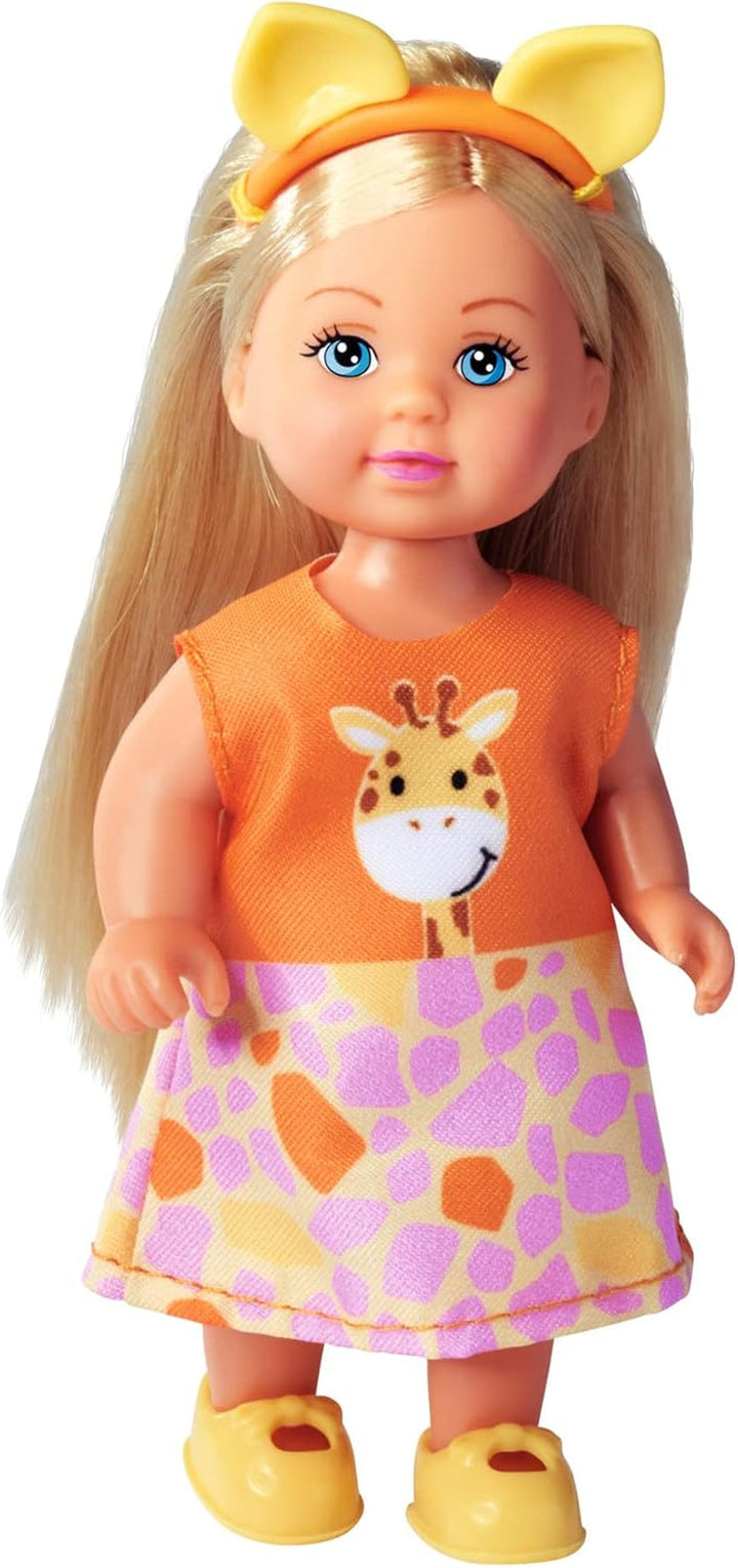 Simba 105733623 - Evi Love Cutie, 3 asortate, Se livrează un singur articol, Păpușa de joacă poartă un costum drăguț de animal cu bentiță, 12cm, De la 3 ani Papusi Naty Shop