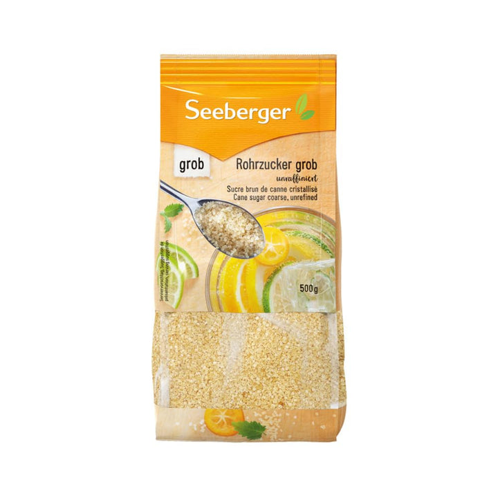 Seeberger Rohrzucker Grob 5Er Pack: Vollrohrzucker Besonders Aromatisch - Ideal Für Cocktails Und Zum Backen - Grob - Unraffiniert, Vegan (5 X 1 Kg) Indulcitori Naty Shop 500 G (12Er-Pack)