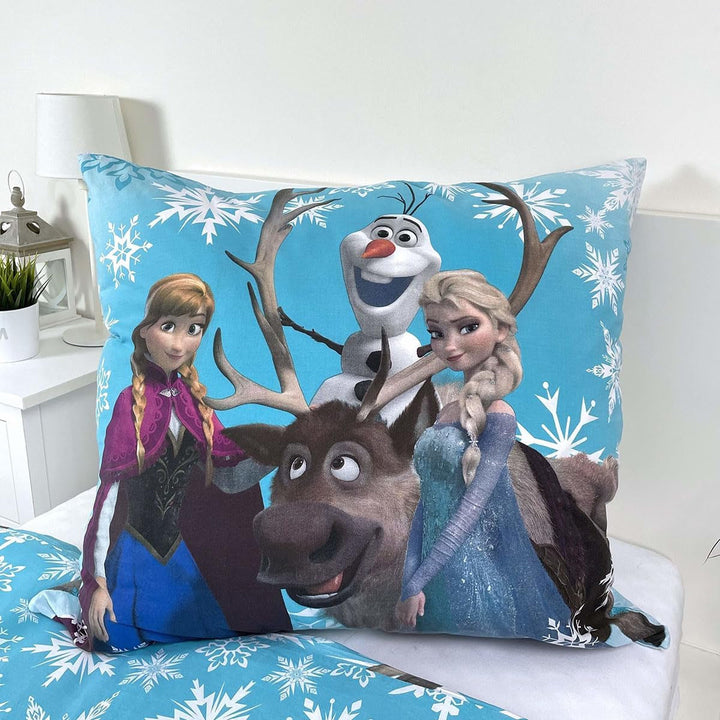 Disney Frozen Snowflakes, lenjerie de pat pentru copii, 100% bumbac Lenjerie de pat - copii Naty Shop