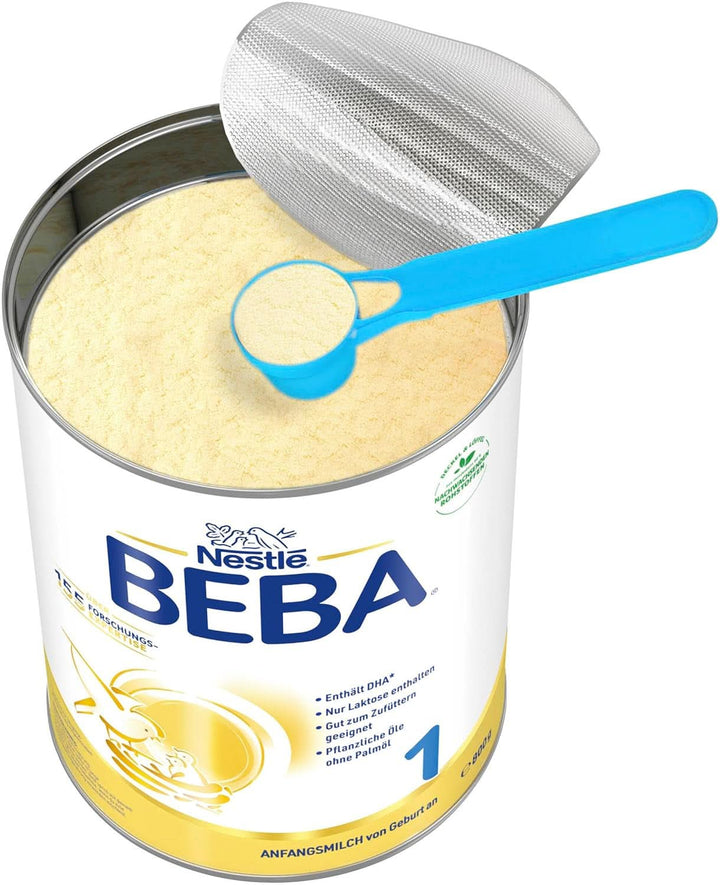 BEBA 1 lapte initial de la nastere, doar lactoza, fara ulei de palmier, pachet 3 (3 x 800 g) Mama si Copilul Naty Shop