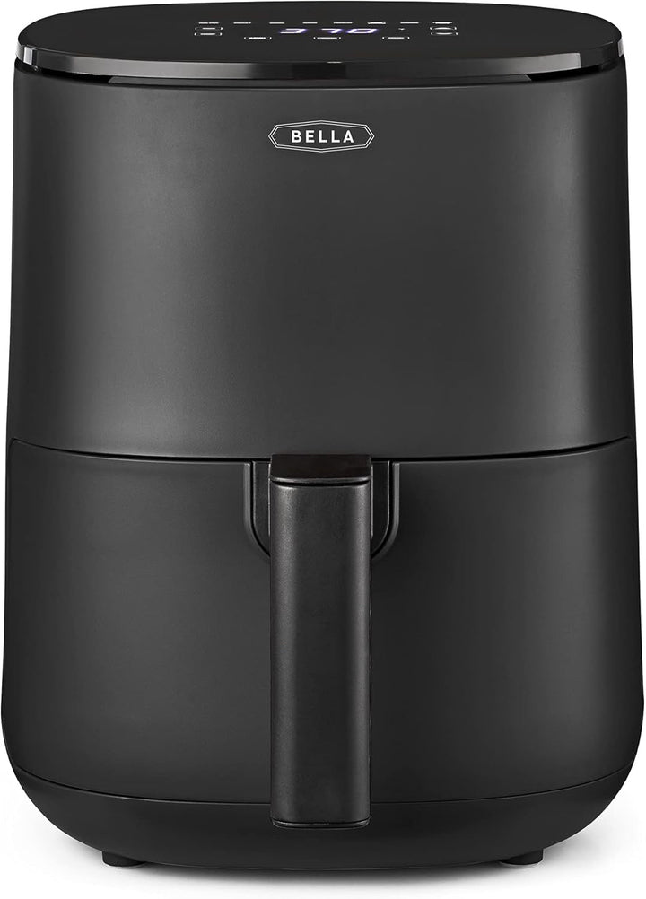 BELLA Hot Air Fryer 1.9L, 5-In-1 Compact Multi-Cooker, acoperire neaderentă, coș sigur pentru mașina de spălat vase Electrocasnice Naty Shop Negru 3L US Touchscreen