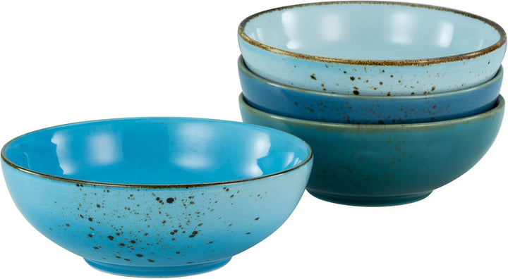 Creatable, 23422, Serie Nature Collection - Poke Bowl, 4-Teiliges Geschirrset, Bowl-Set Aus Steinzeug, Spülmaschinen- Und Mikrowellengeeignet, Qualitätsproduktion Seturi vesela masa Naty Shop Smoothibowl - Aqua Nature Collection Aqua