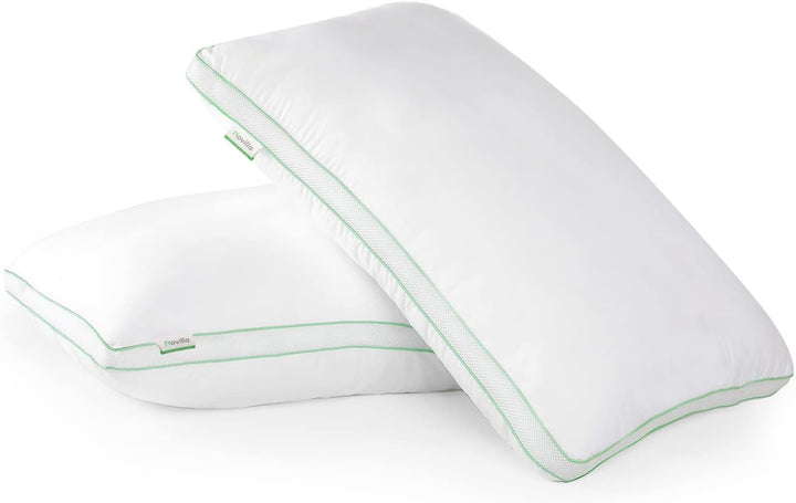 Novilla Pillow 65X65 Set de 2, 2800G (1400Gx2) Pernă reglabilă în înălțime Pernă pătrată de dormit Pernă albă de pat cu zip față de pernă lavabilă Perne standard Naty Shop Seria 11 40X80Cm (2 bucăți)