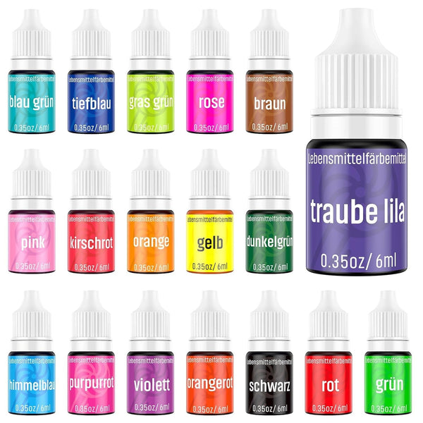 Coloranti alimentari lichizi, 6 ml si 25 ml Naty Shop Set 18 x 6 ml