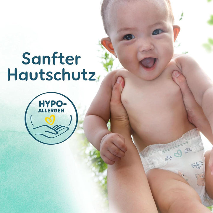 Pampers Scutece pentru copii mărimea 2 (4-8 kg) Harmony, Protecție delicată a pielii și ingrediente pe bază de plante, 204 bucăți Mama si Copilul Naty Shop