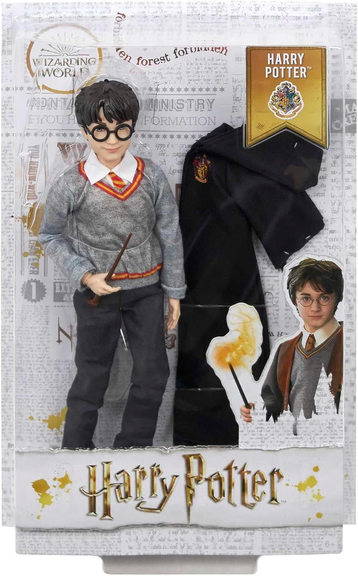 Mattel Harry Potter - Păpușă de colecție (aprox. 26 cm) cu uniformă Hogwarts, halat Gryffindor și baghetă, jucărie de la 6 ani FYM50 Action figures Naty Shop