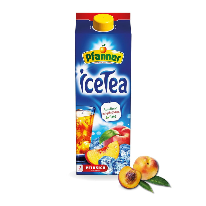 Pfanner Ceai rece cu lămâie albă și flori de soc – Pachet de 2 L - Ceai preparat direct cu suc de lămâie