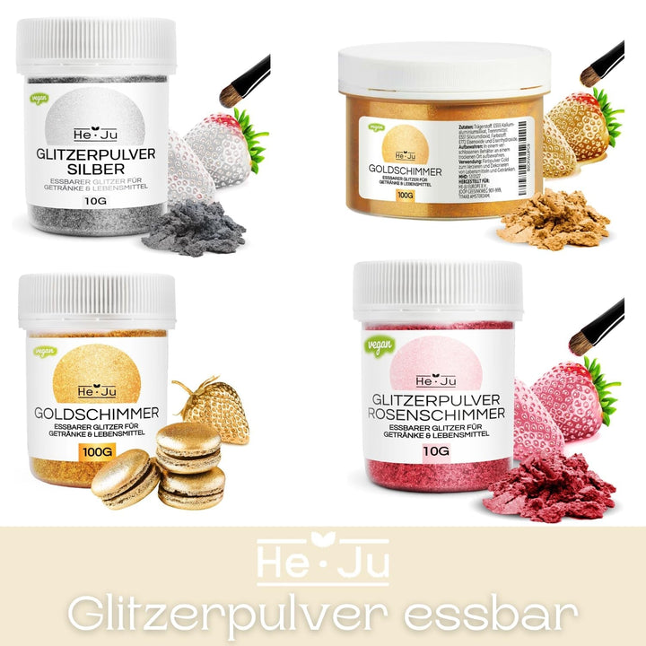 He-Ju colorant alimentar pulbere, spray, auriu, 10 grame Coloranti Alimentari Naty Shop