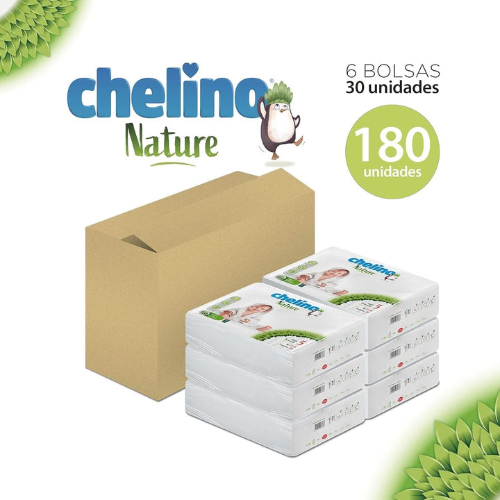 Scutece Chelino Natura pentru copii marimea 5 (13-18 kg), 180 scutece Mama si Copilul Naty Shop