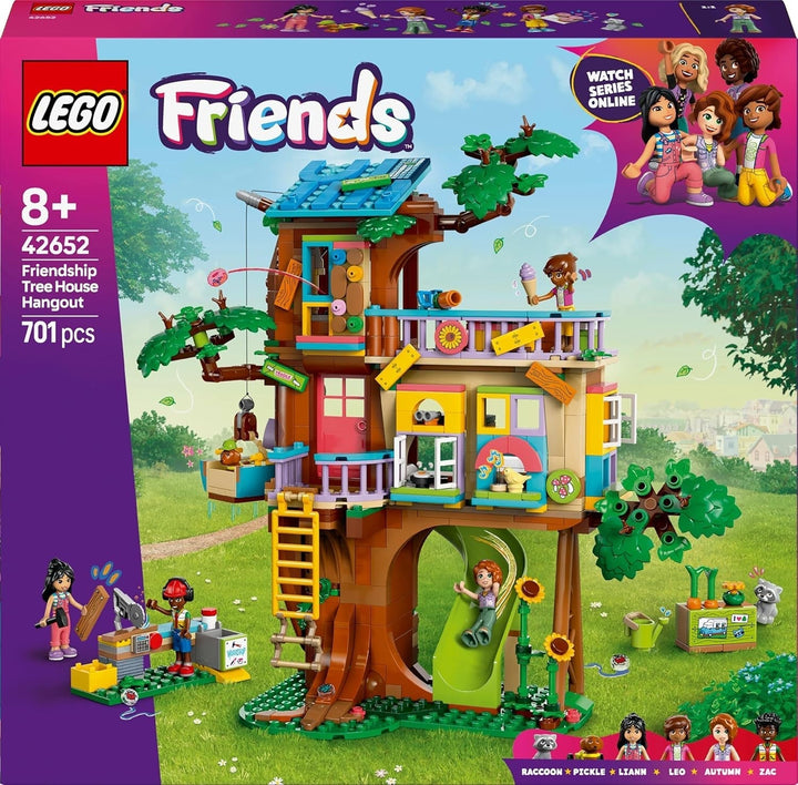 Casa din copac LEGO Friends, set de construit și jucat pentru jocuri de rol, casă de jucărie pentru fete de la 8 ani, set cu 4 minifigurine de personaje și 2 figurine de animale, idee de cadou pentru copii 42652 Seturi de constructie Besuche den LEGO-Store